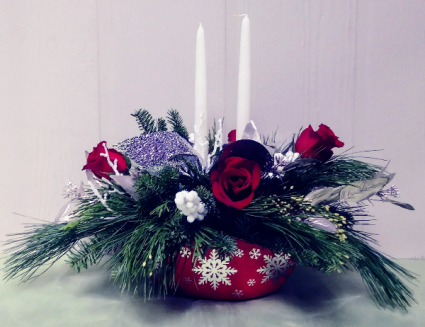 Ceramic Snowflake Centerpiece