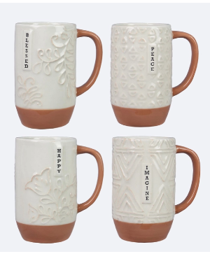 Ceramic Terra Cotta Design Mugs with Inspiration 