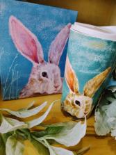 Ceramic Tumbler  Spring Bunny 