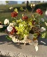 Ceramic White Vase with Fall Silk Silk Arrangement 