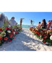 Ceremony Aisle Runners with Arch Florals Custom