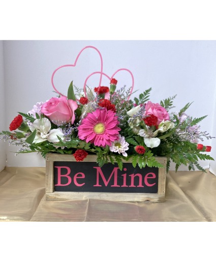 Chalkboard box w/ message Fresh Arrangement - by FBC