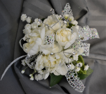 CHAMPAGNE SPARKLE  CORSAGE IN STORE PICK UP ONLY WRIST CORSAGE