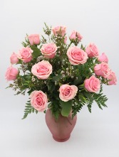 CHANTILLY PINK ROSES ARRANGEMENT FLOWER ARRANGMENT 