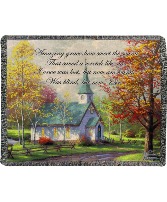 Chapel in the Woods Inspirational Throw