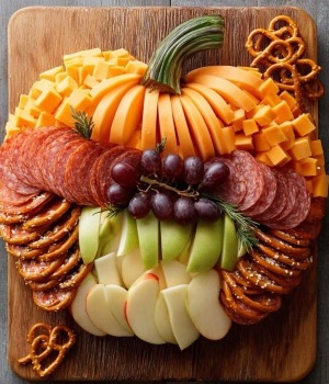 CHARCUTERIE BOARD Holiday Decorative Hams & Cheeses Board