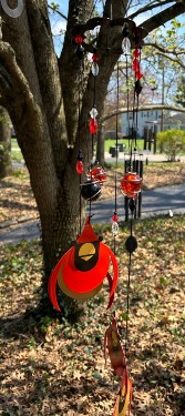 Charley Harper Cardinal Wind Chime 