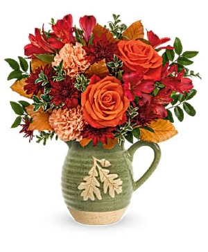 Charming Acorn Bouquet Keepsake Vase