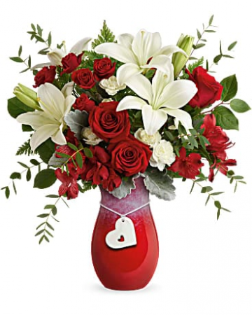 Charming Heart Bouquet Fresh Arrangement