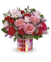 Charming Mosaic Bouquet Valentine's Day Arrangement