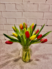 Cheerful Holland Tulips Vase Arrangement