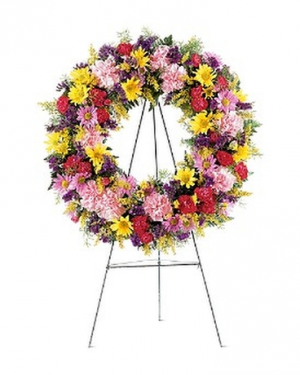 Colorful Serenity Wreath Funeral Wreath