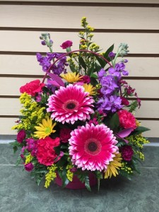 Cheerful Smiles Basket Arrangement