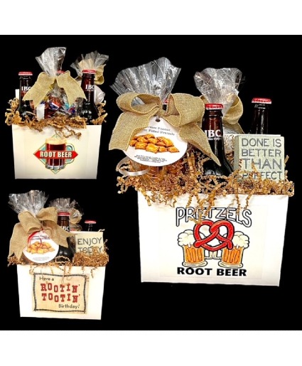 Cheers! Root Beers, Gourmet Peanut Butter Pretzels & Chocoloates