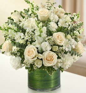 Cherished Memories - All White Fresh Arrangement