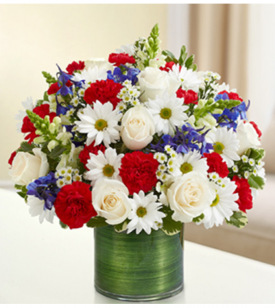 Cherished Memories - Red, White and Blue Arrangement