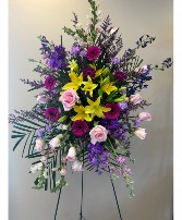 Cherished memories standing spray 