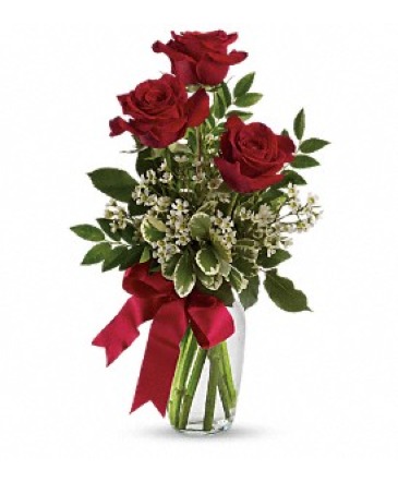 Trio Roses Fresh Arrangement