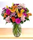 Cherished: Purple, Pink and Orange Vase Arrangement