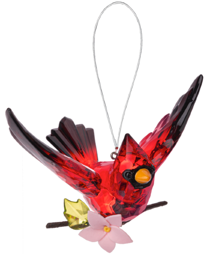 Cherry Blossom Cardinal Acrylic ornament