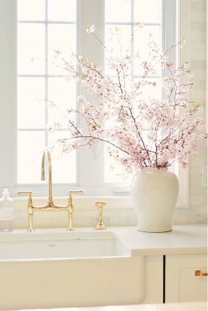 Cherry Blossom  With Antique Vase  