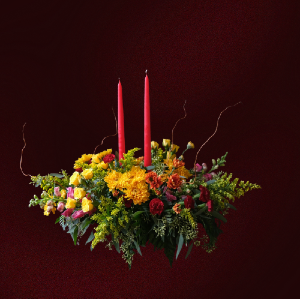 Chestnut & Candlelight Centerpiece