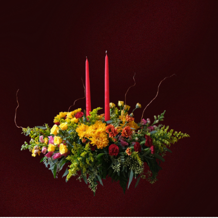 Chestnut & Candlelight Centerpiece