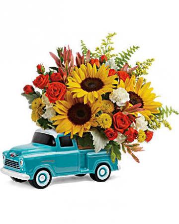 Chev Pickup Arrangement  Baby Boy Or Baby Girl Flowers Can Be Done In Any Colour
