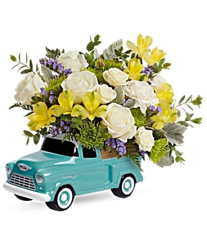 Chevy Trucking Blossoms Bouquet assorted flowers