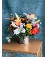 CHIC COPPER MOSAIC FALL FLOWER ARRANGEMENT