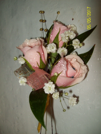 Chic Pink Prom Boutonniere