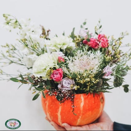 Chic Pumpkin Vase Arrangement