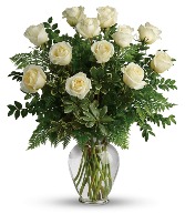 Chic White Roses "A Customer Favorite"