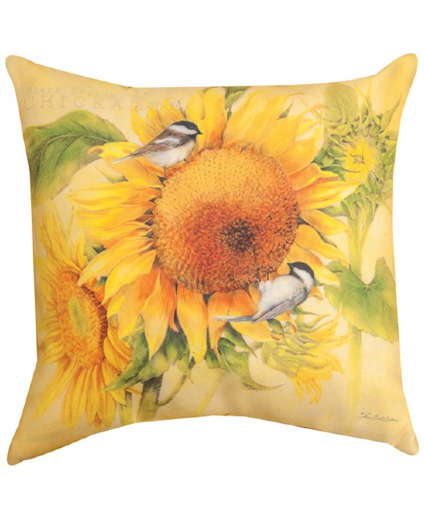 Chickadee's Feast Pillow 