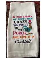 Chicken Crazy Hand Towel 