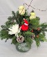 Chistmas Cardinal Keepsake Arrangement