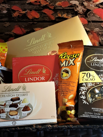 CHOCOLATE FANTASIES IN A BASKET