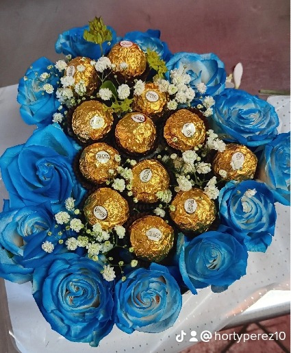 Chocolate and blue Anniversary