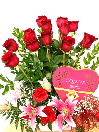 chocolate and roses