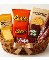 Chocolate & Cheese + Meat Stick  Gift Basket