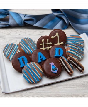 Chocolate Dipped Cookies For Dad 