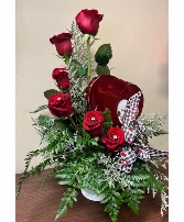 Chocolate Dreams Red Roses and Chocolates in Vase