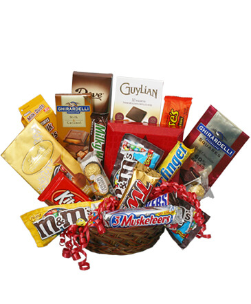 CHOCOLATE LOVERS' BASKET Gift Basket in Naperville, IL | DLN FLORAL CREATIONS