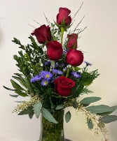 Choice of color rose arrangement  Vase arrangement 