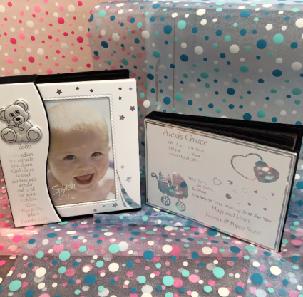 Christening album Personalized engraved gift
