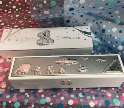Christening certificate box Personalized engraved gift