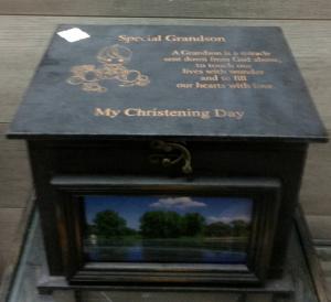 Christening keepsake box Personalized engraved gift