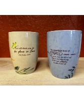 Christian Coffee cup with scriptures 
