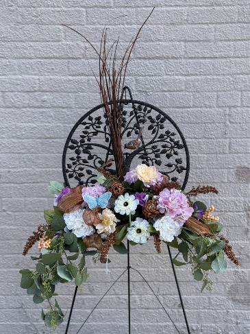 "Christina" Silk piece with mountable tree motif Silk arrangement in Cleveland, TX | EASY STREET FLORIST