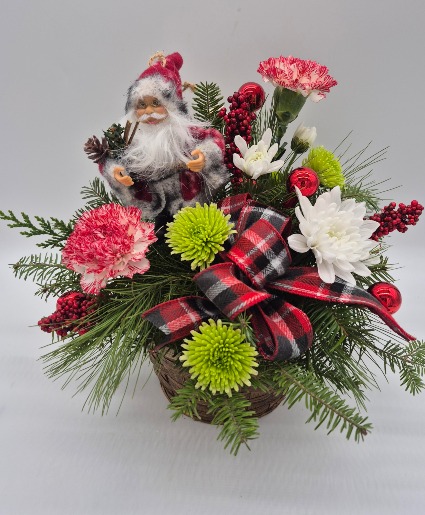 Christmas Basket Floral Bouquet